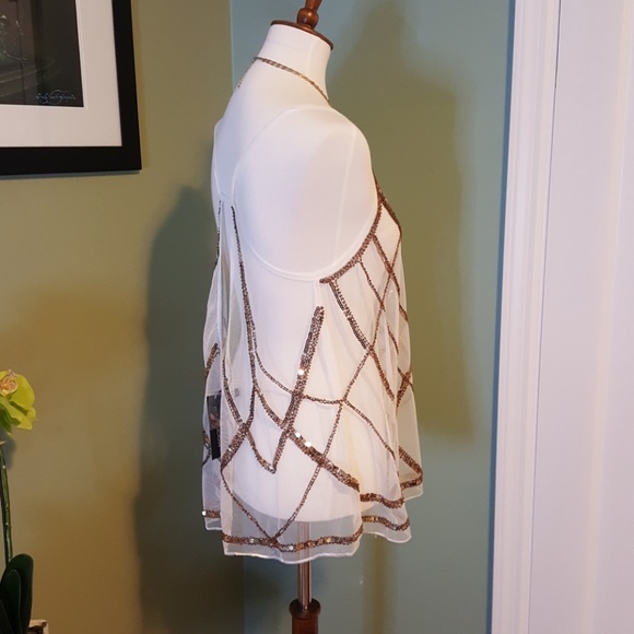 Gold sequined tank - Picture 2 of 6